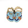 Sioux Beaded Hide Bifurcated Tongue Moccasins 1890