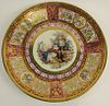 Very Large Limoges Hand Decorated and Transfer Design Porcelain Plate.