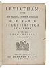 HOBBES, Thomas (1588-1679). Leviathan, sive De materia, forma, et potestate civitatis ecclesiasticae et civilis. Amsterdam: J. Blaeu, 1670.  
