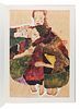 [SCHIELE, Egon (1890-1918)]. MITSCH, Erwin. Egon Schiele: Watercolours and Drawings.  New York: Harry N. Abrams, Inc., 1969.