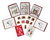[GOREY MISCELLANY - STATIONERY]. A group of Christmas and greeting cards and rubber stamps, comprising:  