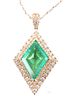 Astounding Emerald & Diamond Classic Necklace