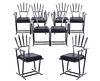 Set of 8 Steel Arm Chairs by Gary Kulak