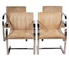 Set of 4 Flat Bar Brno Chairs by Knoll