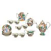 CHINESE FAMILLE ROSE ASSEMBLED TEA AND COFFEE SET