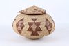 Papago Indian Hand Woven Basket c. 1940's-50's