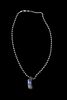 Sterling Silver & Large Opal Pendant Necklace
