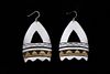 Navajo T&R Singer Sterling & 14K Gold Earrings