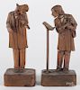 Two Italian carved wood musicians, early 20th c., 11 1/4'' h.
