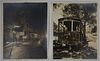 Two Photographs- Charles L. Franck, "West End Streetcar," 1921, gelatin silver print, titled lower right and verso, H.- 10 in., W.-...