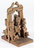 South American carved wood whimsy, early 20th c., 11 1/4'' h., 5 1/2'' w. Provenance: DeHoogh Gallery