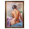 Xavier Corral. Desnudo femenino. Firmado. Óleo sobre tela. Enmarcado. 118 x 78 cm