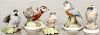 Five Boehm porcelain birds, to include a First Venture Robin, a Baby Chickadee, a Baby Cedar Waxing