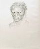 George Valentine Dureau (1930-2014, New Orleans), "Bust Portrait of an Afro-American Young Man," 20th c., charcoal, unsigned, shrink...