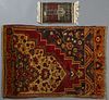 Oriental Carpet and Pakistani Oriental Mat, Carpet- H.- 3' 4 x 4' 8, Mat- 1' 1 x 1' 8.