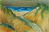 Robert Brandt, "Dunes at the Beach," 1983, watercolor, signed and dated lower left, shrinkwrapped, H.- 15 in., W.- 22 3/8 in.