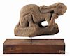 Pre-Columbian carved stone rabbit, 6 1/2'' h., 10 1/2'' w. Provenance: DeHoogh Gallery, Philadelphia.