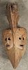 Carved bird mask, 15 3/4'' h. Provenance: DeHoogh Gallery, Philadelphia.