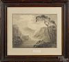 William Gilpin (British 1724-1804), pencil and wash landscape, initialed lower right, 10 1/2'' x 14''.