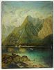 1901 Dutch School River Landscape Painting