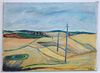 Tove Kaas Danish MCM Abstract Landscape Painting