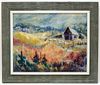 C.1940 American Modern Abstract Landscape Painting