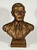 1917 E. Peruggi Plaster Bust of Woodrow Wilson