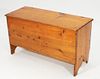 19C. American 6 Board Pine Small Blanket Chest