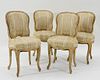 C.1900 French Louis XV Painted Side Chairs