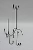 4PC 18C. Wrought Iron Rush Candle Fixtures