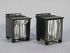2 Robert Koch Brushed Steel Canisters