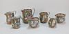 7PC Chinese Rose Medallion Pitcher Group