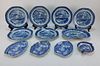 11PC Chinese Nanking Porcelain Plate Group