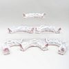 Group of Six Continental Glazed Crescent Shaped Posy Holders