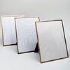 Three Large Jean Dinh Van Paris Silver-Gilt Picture Frames