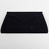 Yves Saint Laurent Haute Couture Black Silk Clutch