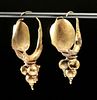 Roman Imperial 15K+ Gold Earrings (pr)