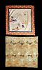 Two Japanese Meiji Period Silk Textile Panels