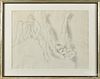 Moses Soyer (American 1899-1974), nude pencil sketch, signed lower left, 15 1/4'' x 20''.