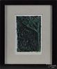 Charcoal and printed work, signed Brandon Fisher, titled Trees in the Dark, dated 2008