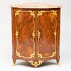 Early Louis XV Ormolu-Mounted Kingwood and Amaranth Parquetry Encoignure, Stamped Doriat