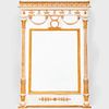 Pair of Italian Neoclassical Style White Painted and Parcel-Gilt Mirrors