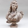 Italian Carved Marble Bust of a Lady