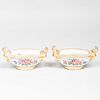 Pair of Small Meissen Porcelain Dishes with Basketweave Pattern