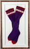 Framed pair of Amish wedding socks