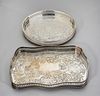 Two English Sheffield Silver Plate Waiter Trays