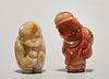 Two Chinese Shoushan Stone Figural Carvings