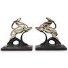 Art Deco Leaping Ibex Bookends