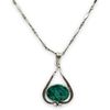 Sterling Silver and Malachite Necklace