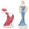 (2 Pc) Porcelain Lady Figurines